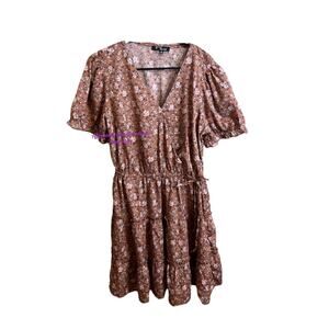 Salt & Sugar Dress Women’s Size 1X Multicolor Floral Tiered Ruffle Bohemian